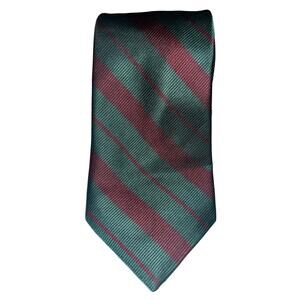Men’s Catalano Fashions Green and Maroon Festive Stripped Neck Tie